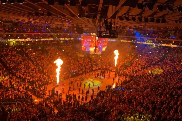 basketball arena crowd night